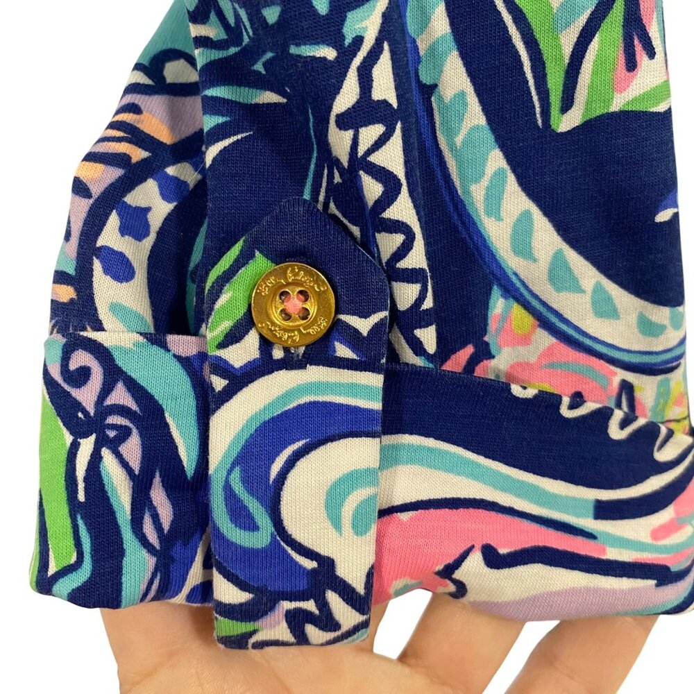 Lilly Pulitzer Edna Swing Dress in Hanging With Fronds Print Size M‎ - Picture 2 of 7